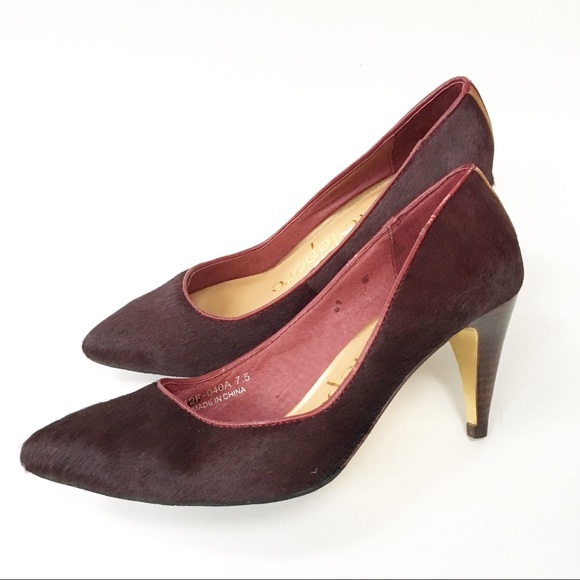 Nanette Lepore ‘Play Me’ Pump Wine Calf Hair 7.5 - Picture 7 of 16